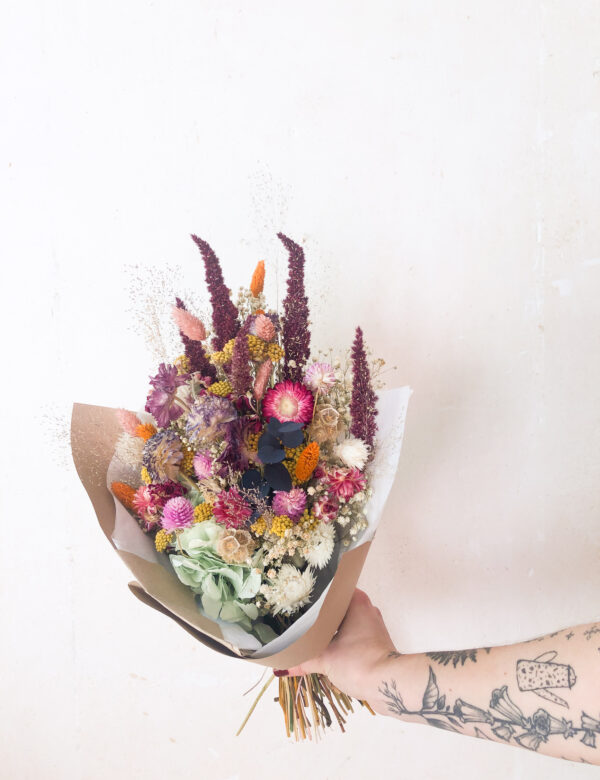 bouquet de fleurs séchées françaises durable ecoresponsable fleuriste toulouse idée cadeau maman fête des mères