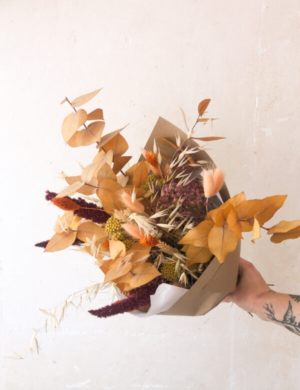 bouquet de fleurs séchées eucalyptus jaune français toulouse idée cadeau femme