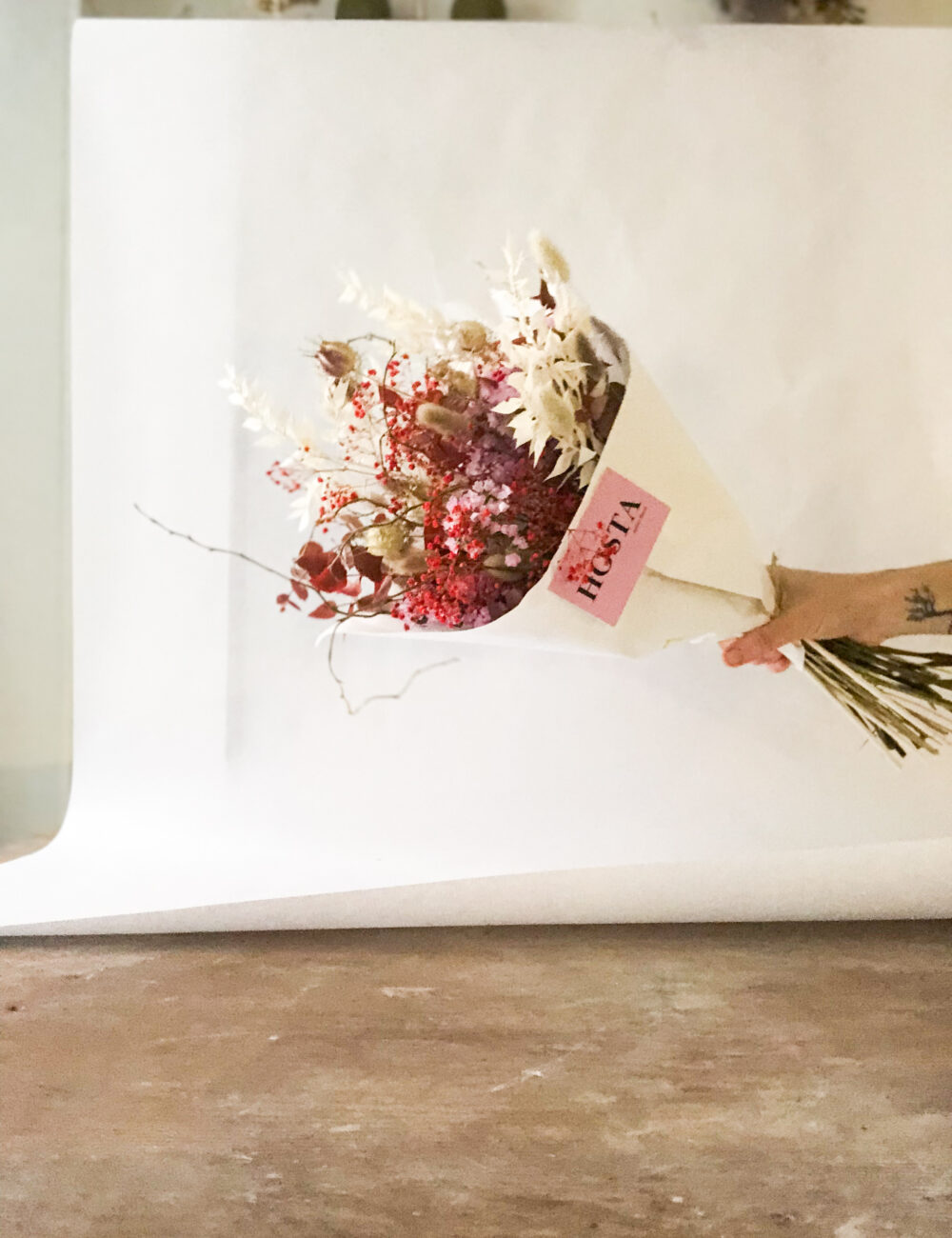 bouquet de fleurs séchées françaises fleuriste toulouse rouge saint valentin