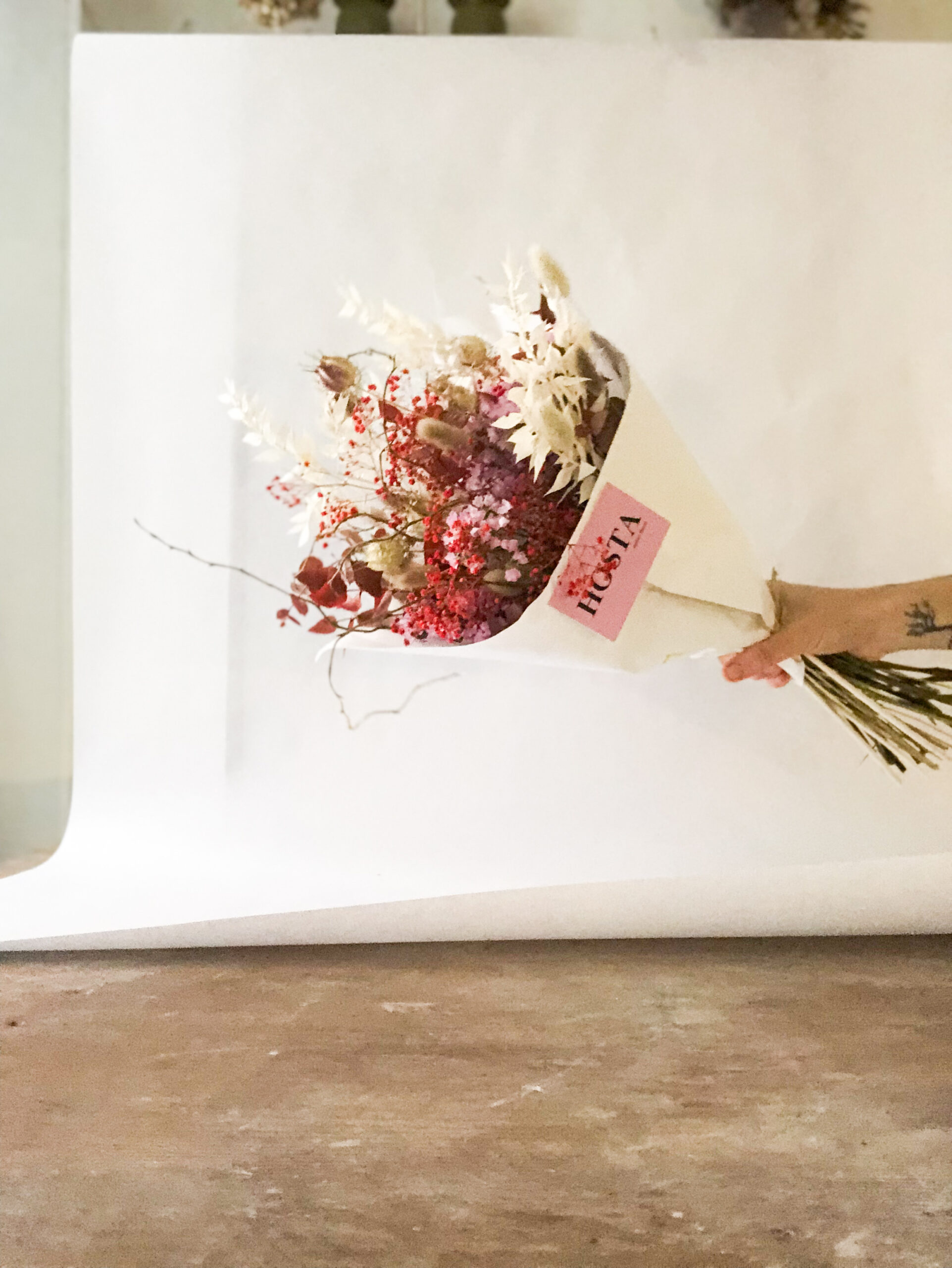 bouquet de fleurs séchées françaises fleuriste toulouse rouge saint valentin